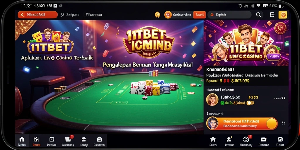 Screenshot gameplay Live Casino di 11TBET yang menampilkan dealer dan pemain.