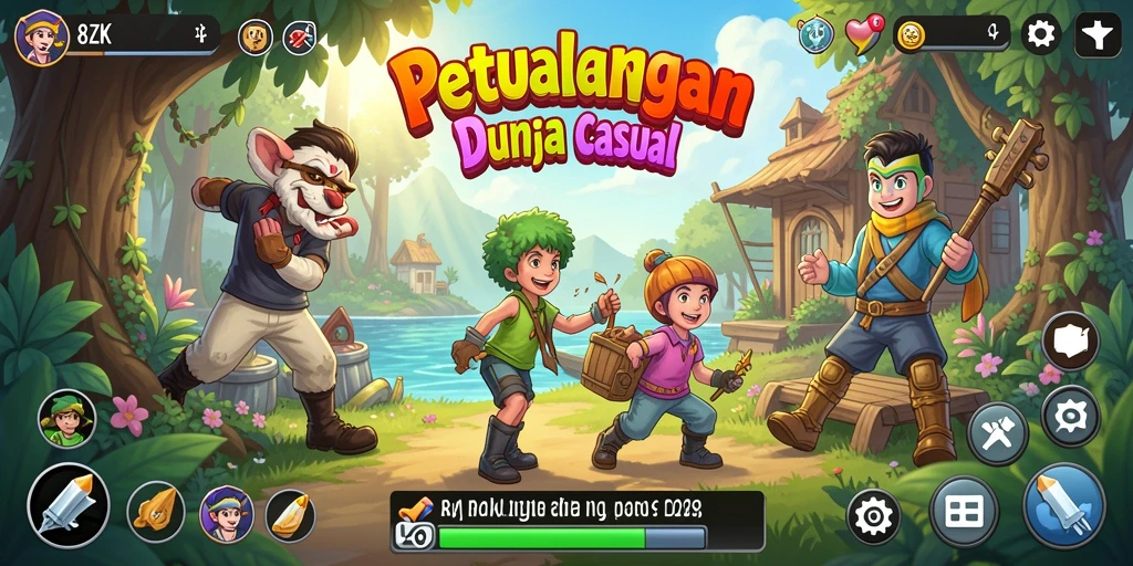 Screenshot 8ZK menampilkan gameplay santai yang mengasyikkan di dunia Casual.