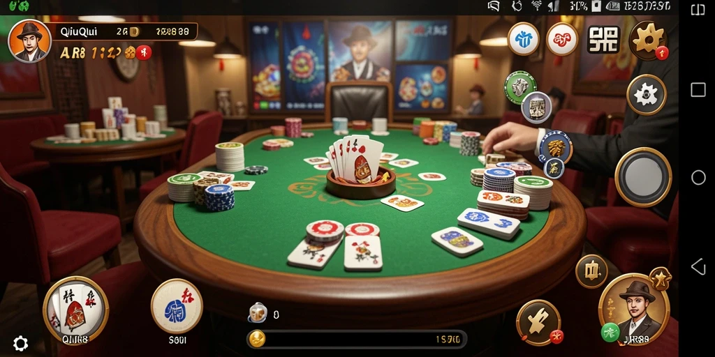 Tampilan gameplay QiuQiu yang menarik dan dinamis.