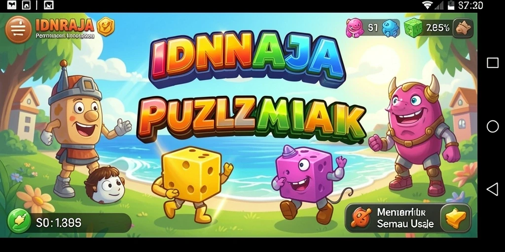 Tampilan gameplay Puzzle yang menantang dan menarik dari IDNRAJA.