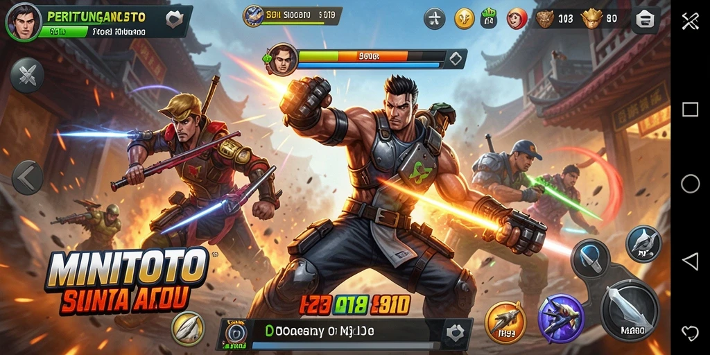 Tampilan gameplay seru dari MINITOTO dalam pertempuran aksi.