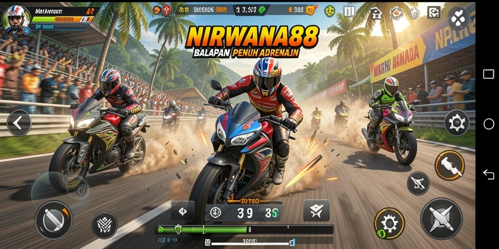 Gameplay seru balapan motor di NIRWANA88.