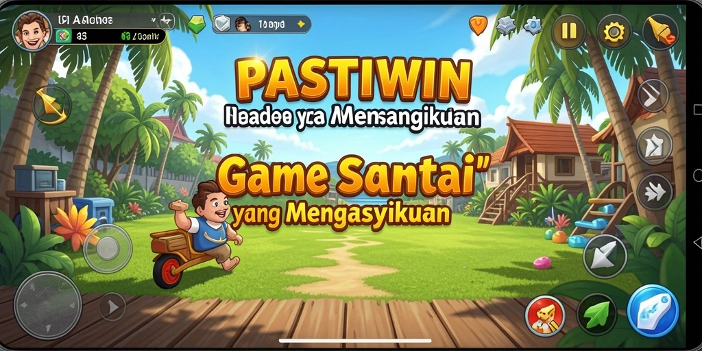 Tampilan gameplay menyenangkan di PASTIWIN yang penuh warna.
