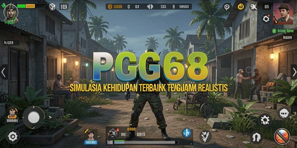 Screenshot PGG68 menunjukkan pengalaman simulasi yang mendalam dan interaktif.