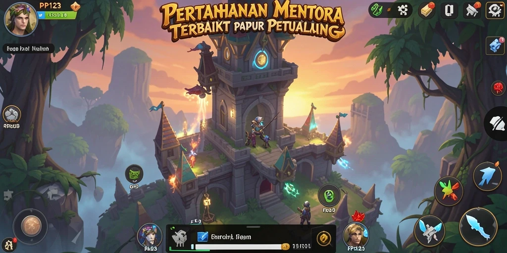 Tampilan epic gameplay Tower Defense di PP123 yang menarik.