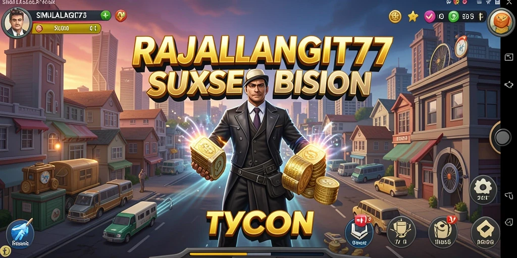 Screenshot gameplay menunjukkan pengelolaan bisnis yang menegangkan.